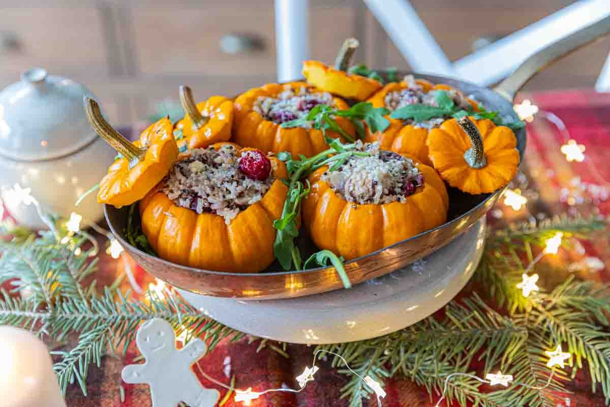 Découvrez la recette des mini courges farcies festives