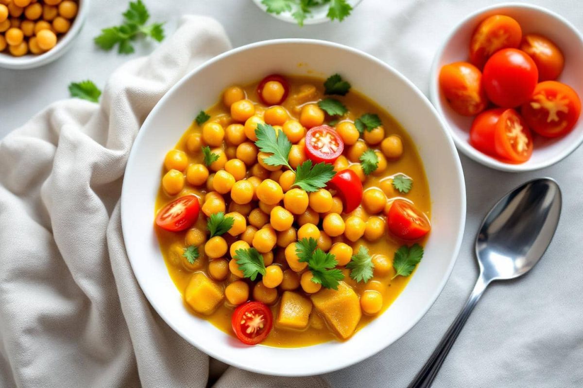 Curry de pois chiches : un plat délicieux en un clin d'œil