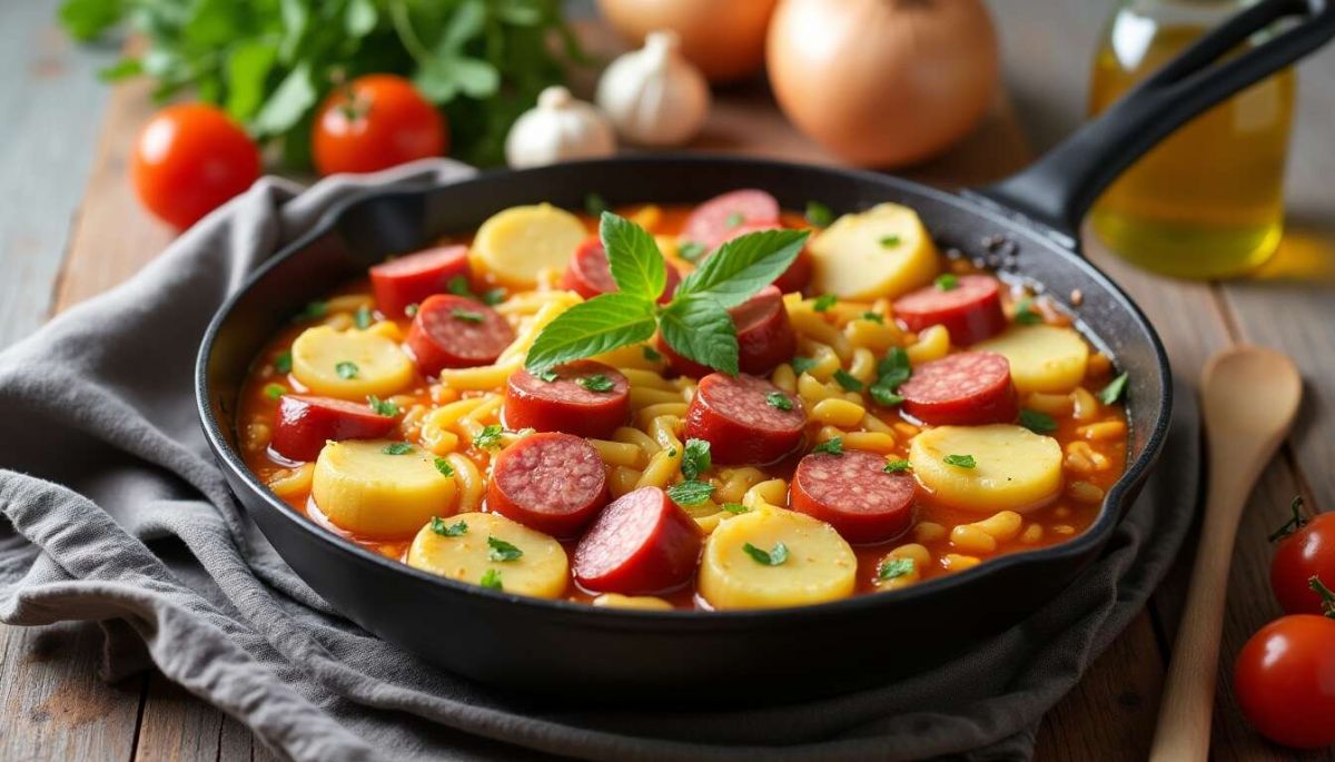 découvrez la recette facile de saucisse de toulouse et pommes de terre au cookeo