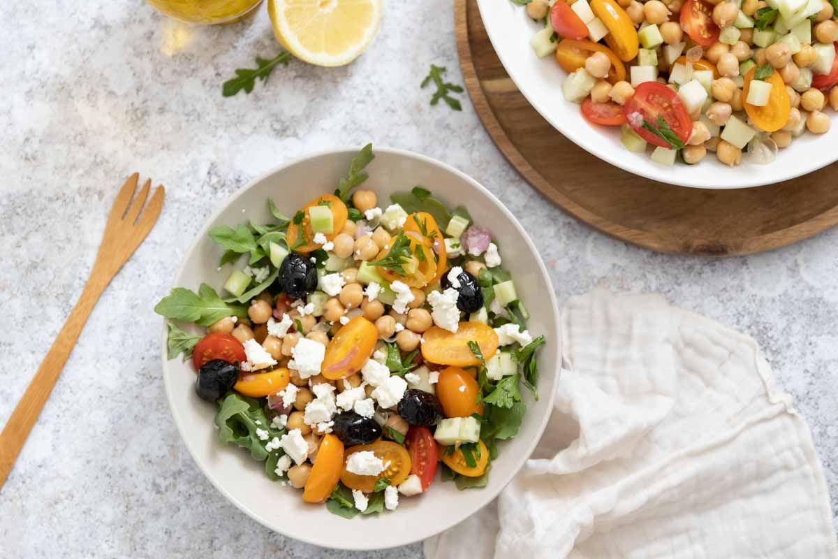 Salade de pois chiche à la grecque