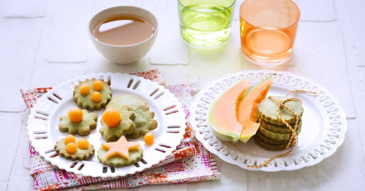 Des sablés raffinés au thé vert et melon pour régaler vos papilles