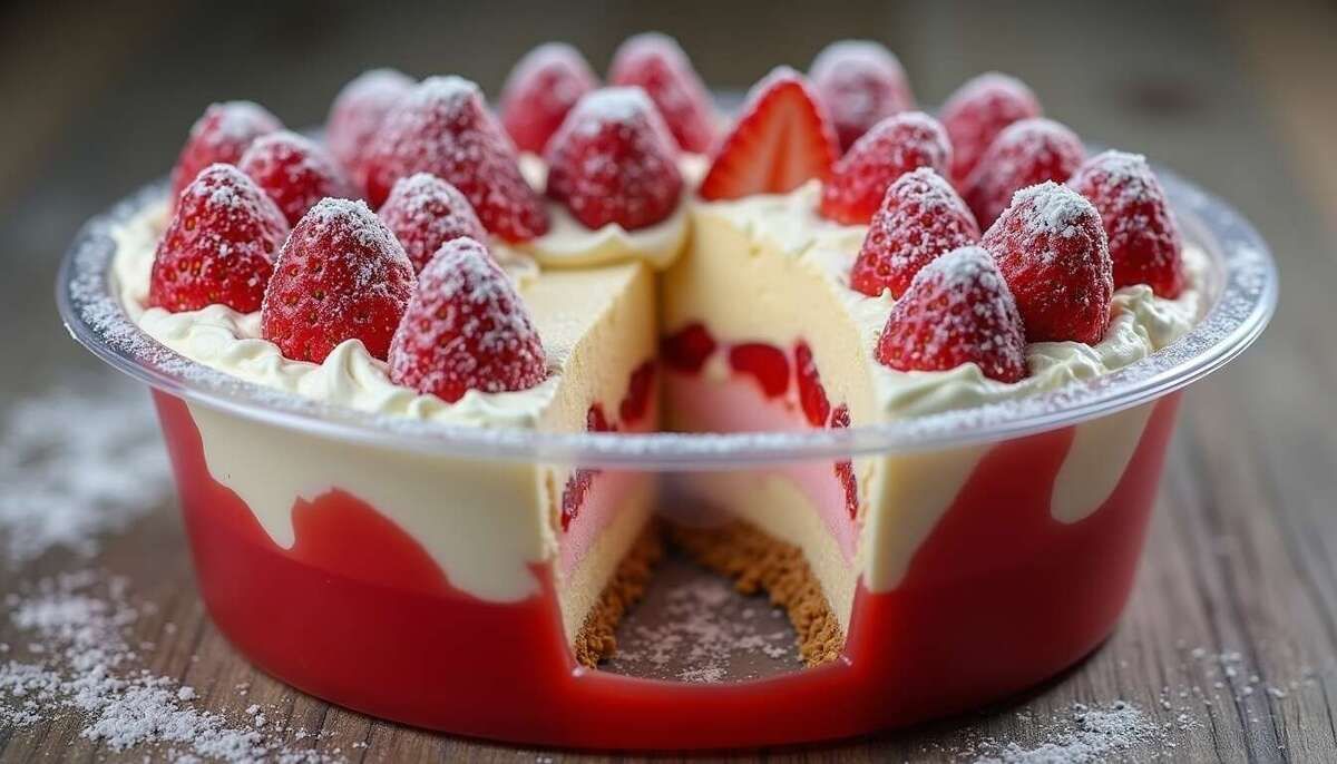 Plongez dans la douceur d'une charlotte glacée à la fraise