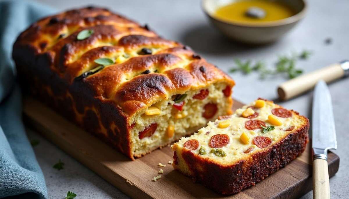 Un cake chorizo feta qui réveille vos papilles