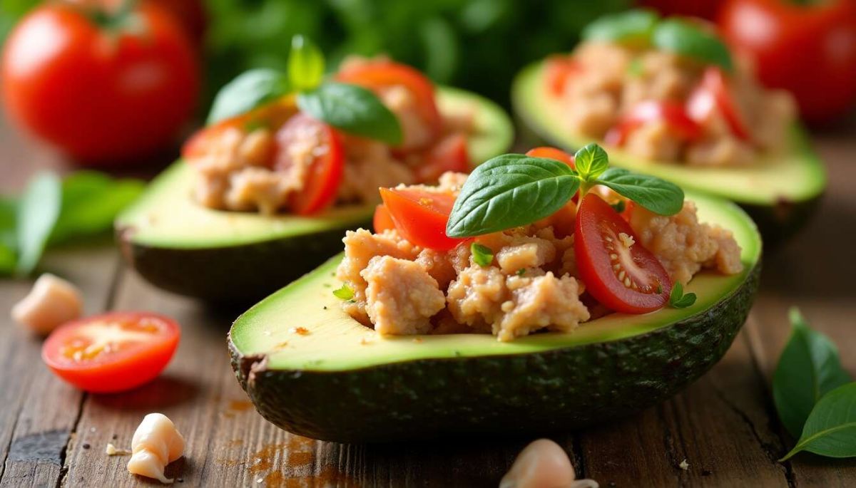 Savourez des avocats farcis au thon et Tabasco : un délice piquant