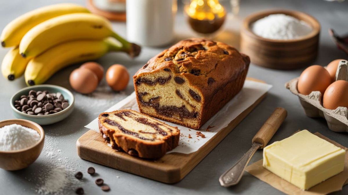 Gagnez du temps le matin avec ce banana bread gourmand aux pépites de chocolat