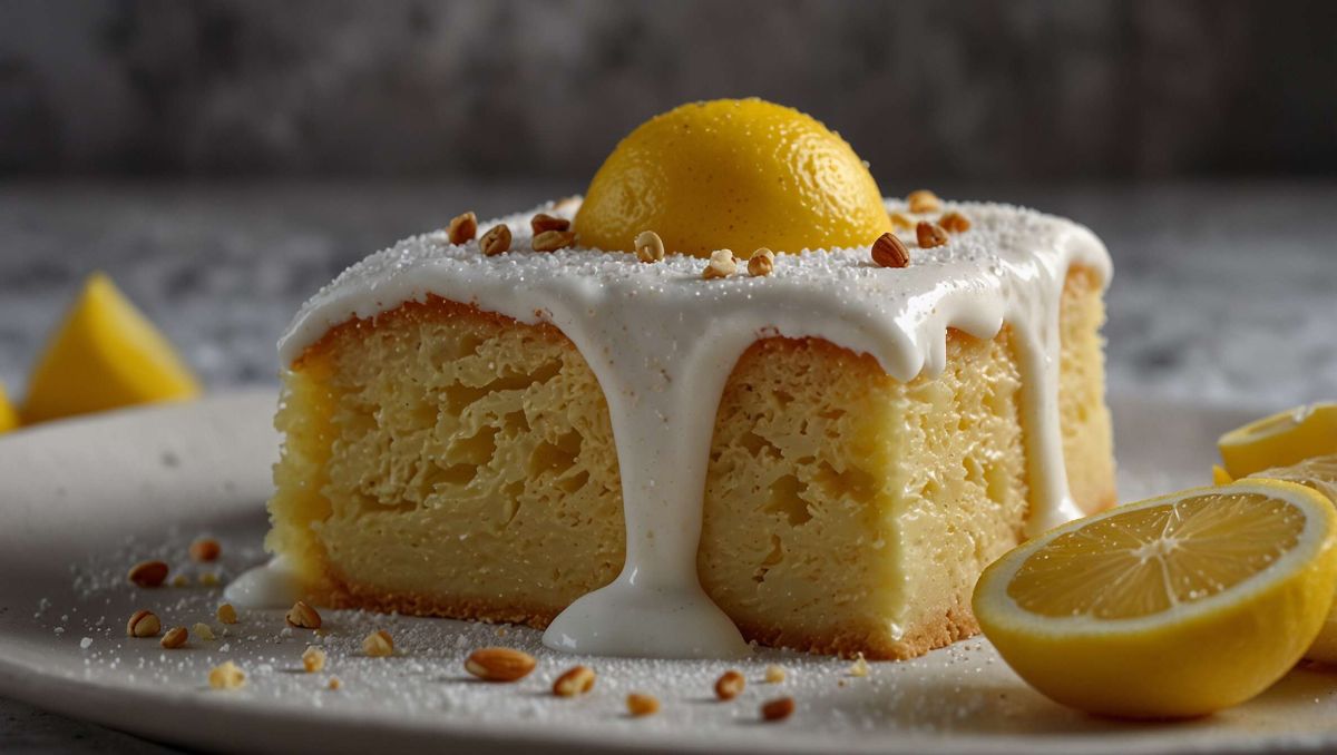 Un délice léger : fondant au citron sans farine ni beurre