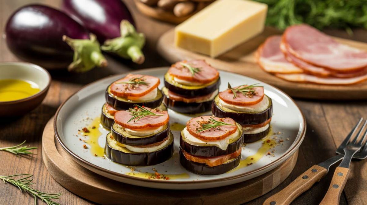 découvrez les bouchées d’aubergines au jambon et gouda