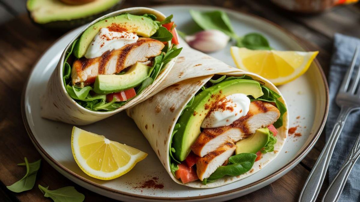 Wraps au poulet grillé et avocat : une délicieuse option à emporter
