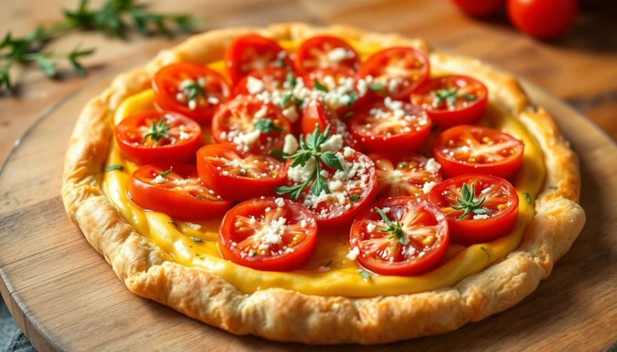 Tarte à la moutarde et tomates cerise : un délice estival à portée de main