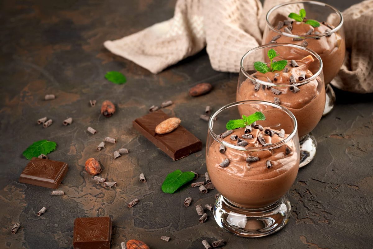 Mousse au chocolat et à la menthe de Cyril Lignac