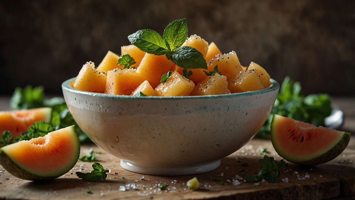 Une salade de melon parfumée à la menthe pour l'été