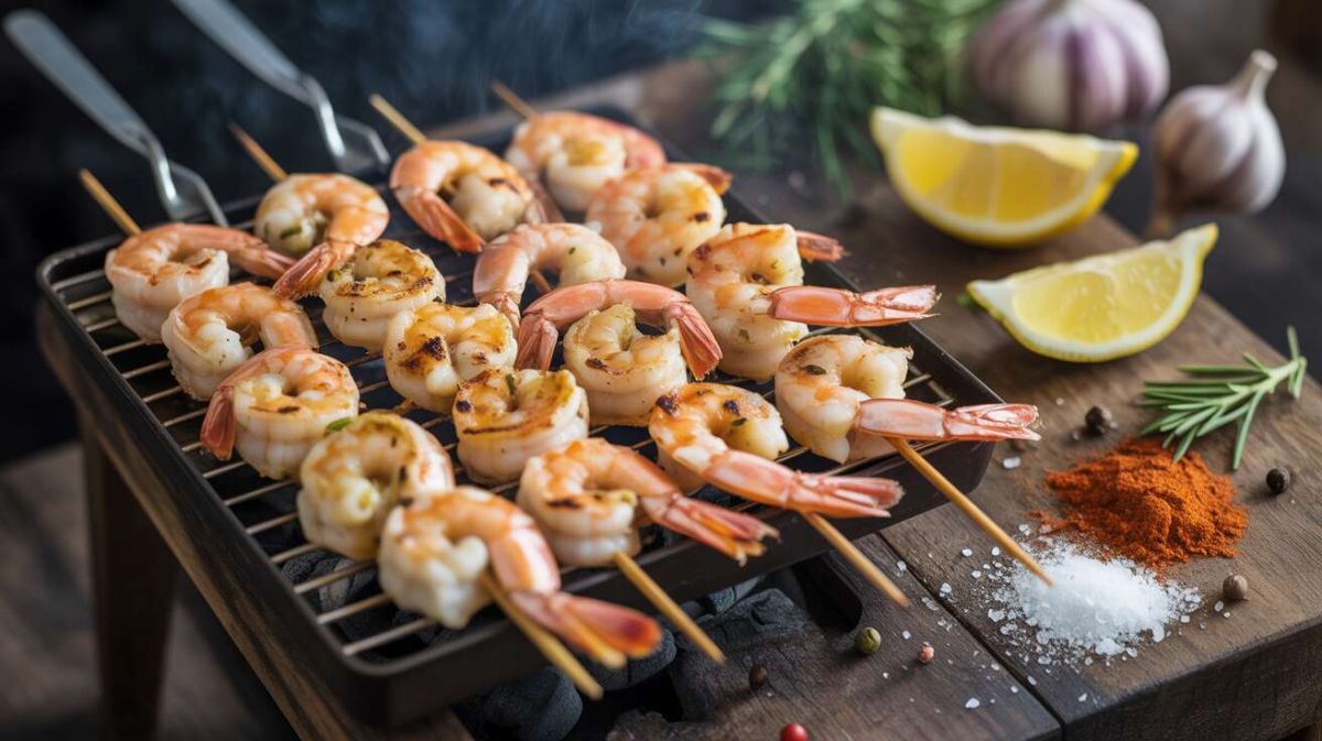 Brochettes de crevettes à la plancha : une recette rapide pour vos soirées